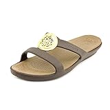 Crocs Womens Women's Sanrah Circle Dress Sandal,Espresso/Walnut,7 M US