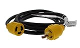 ABN 30 AMP Generator Cord - 10ft Heavy Duty Extension Cord Lock Plug, STW 3 Prong Locking Twist Plug RV Power Cord