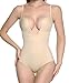 LAZAWG Women U Plunge Molded Cup Body Suit Backless V Bra Shapewear Body Brief,Apricot,L(fit for 38C,36D,36DD)