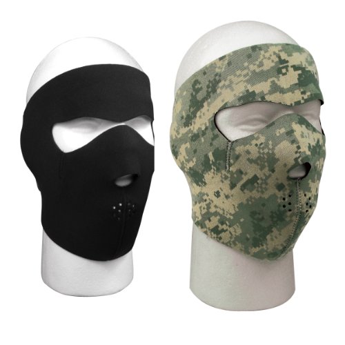ROTHCO REVERSIBLE FACE MASK, ACU/BLACK