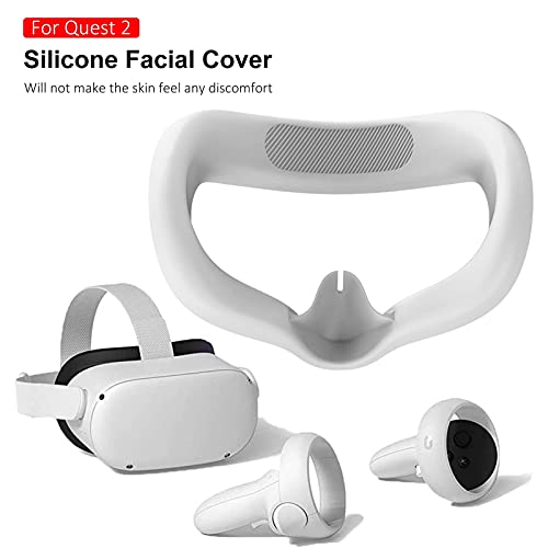 Aeihevo Compatible with Oculus Quest Face Pad Accessories VR Silicone  Luminous Facial Interface Cover Sw
