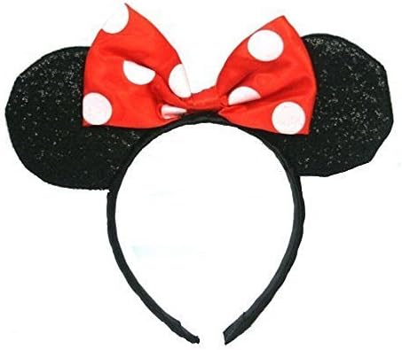 Minnie Mouse Sparkled Ears Headband Costume Accessory by animecorner
