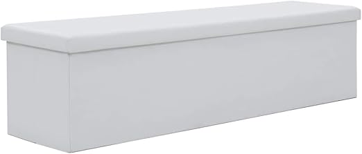 Festnight- Aufbewahrungsbank Klappbar Sitzbank mit Stauraum Kunstleder