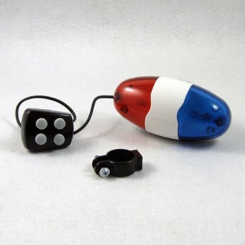 Blue Red Bicycle Bike 4 Tones Electronic Light Siren Beeper Horn Bell
