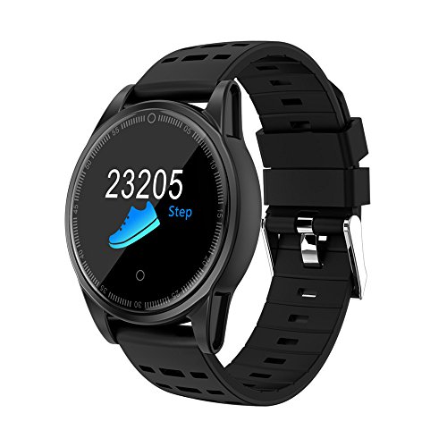 Waterproof Watch for Boys, Smart Watch Heart Rate Pedometer Outdooor R13S Bracelet Watch Multiple Fitness Modes Exercise Anti-Lost Alert (Black) - Thumbnail 6