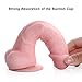 Oopsix Huge Dildo G-Spot Stimulator Realistic Penis, Liquid Silicone Dildo,Adult Things Sex Toys for Couples with Suction Cup Base & Balls 7'' (Flesh Color)