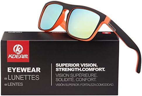 K KDEAM Square Polarized Sunglasses For Men Women Unisex Driving Vintage UV400