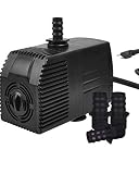 Simple Deluxe 400 GPH UL Listed Submersible Pump with 15' Cord, Water Pump for Fish Tank, Hydroponics, Aquaponics, Fountains, Ponds, Statuary, Aquariums & Inline