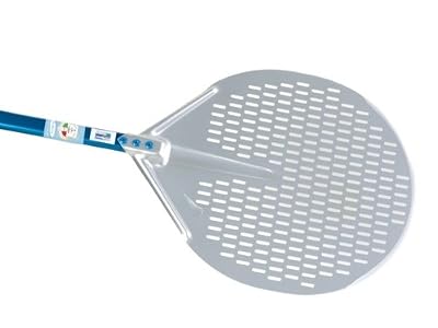 Professional 13" Perforated Circular Pizza Peel with 59" Handle