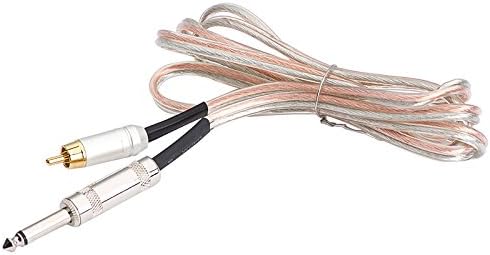 EZTAT2 6FT Premium Gold Tattoo Clip Cord RCA for Rotary Machine Supply