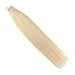 16 Inch Seamless Skin Weft Tape in Remy Hair Extensions Bleach Blonde Color #613 Adhesive Remy Human Hair Extensions 20pcs/50g Glue on Extensions