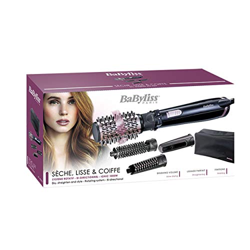 BaByliss AS200E Cepillo de Aire Rotatorio 1000 W, Iónico, Cepillo de Pelo  con 4 Cabezales para Secar, Moldear, Alisar y… » Ganga