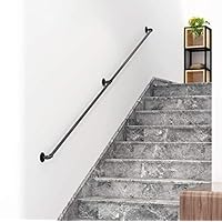 Industrial Pipe Clothes Bar Rack, 3~20ft Wall Mounted Retro Garment Hanging Rail Stair Handrail Towel Rail Clothing Rods