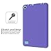 Fire 7 2015 Case, H&T Ultra Thin Hybrid Dual Layer Anti-Scratch Shockproof Protective Cover For Fire 7 Inch [Kids Friendly] Tablet (5th Generation - 2015 Release Only, NOT for 2017 Release) (Purple)