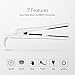 SABUY Ceramic Flat Iron for Hair, Professional 1 Inch Hair Straightener, Dual Voltage for Worldwide Traveling, 038 (White)thumb 3