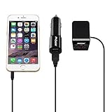Mpow Streambot Console FM Transmitter Wireless Radio Car kit with Hand-free Calling, 3.5mm Audio Plug, Car Charger Adapter for iOS&Android Smartphone