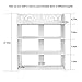 Finether 4-Tier Baroque Style Display Shoe Rack Shelving Units Modular Wood Plastic Composite, Shoe Shelf Storage Shelving Organizer for Home, Decorative Shelves, Magazine Storage, White