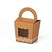ONE MORE Single Cupcake Box Of Handle With PVC Window 24 Of Pack (Brown)