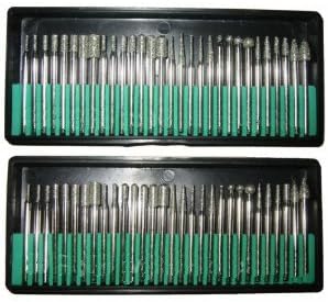 60 TOUGH Diamond Burrs 40/240 Grits Tool for Dremel NIB