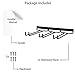 Wallniture Moduwine Wine Glass Holder, 3 Sectional 13'' Wall Mount Stemware Farmhouse Wall Decor