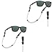 Chums Orbiter Adjustable Eyewear Retainer Wire Sunglass Strap | Thin Eyeglass and Sports Glasses Cable Holder Keeper Lanyard | 2pk Bundle + Cloth