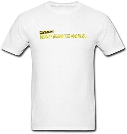 Liyo Men The Weeknd Beauty Behind The Madness Tshirts White XXL