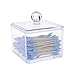 Richboom Clear Acrylic Q-tips Cotton Swabs Holder Cotton Bud & Ball Storage Case - Cosmetic Organizer For Cotton Pads, Cotton Swabs, Q-Tips, Make Up Pads, Cosmetics - For Bathroom & Vanity