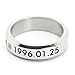 Fanstown Hood Handmade Titanium Birthday Ring Necklace