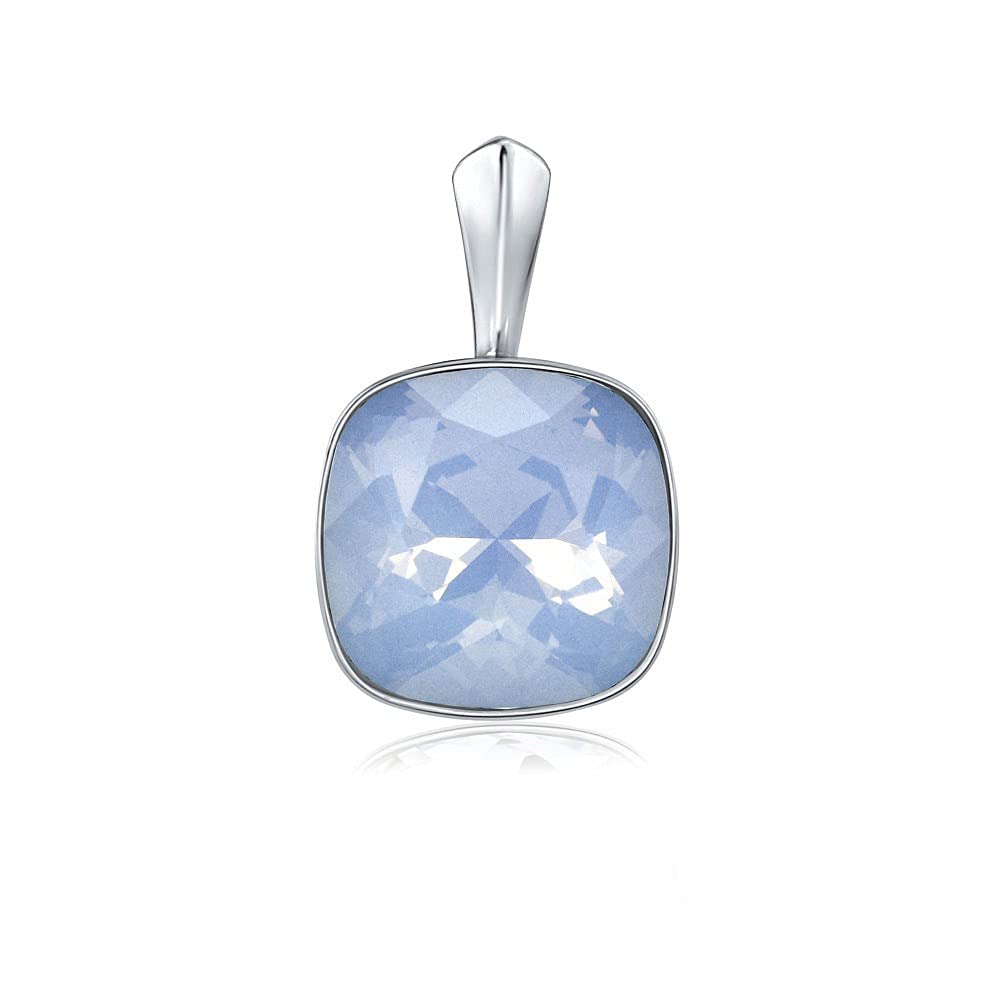 SILVEGO - VSW051P - Women Pendant 925 Sterling Silver with Swarovski Crystals Blue Opal
