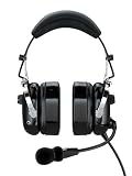 FARO G2-PNR Premium Pilot Aviation Headset with Mp3 Input (Adapters for aviation headset connectors, standard dual GA adapter universal support)-Black