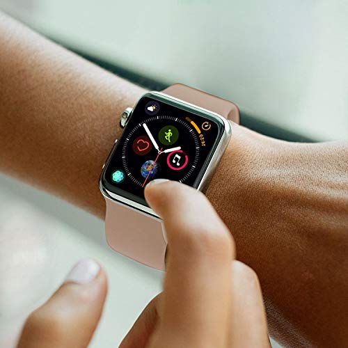 iDon Smart Watch Sport Band, Soft Silicone Replacement Sports Band compatible for Apple Watch Band 38mm 2017 Series 3 Series 2 Series 1 All Models(M/L, Walnut) - Thumbnail 3