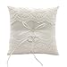 Awtlife Lace Pearl Wedding Ring Pillow Cushion Bearer 8.26 Inch For Beach wedding primary