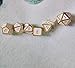 DND Polyhedral Metal Game Dice Gold White 7pc Set for Dungeons and Dragons DND RPG MTG Table Games D4 D6 D8 D10 D12 D20