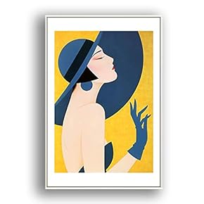 Framed Canvas Wall Art for Living Room, Bedroom Fashion Girl Canvas Prints for Modern Home Decoration Ready to Hang - 16"x24" inches