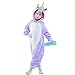 Newcosplay Homewear Childrens Unicorn Pajamas Sleeping Wear Animal Onesies Cosplay Costume (125#, Purple Unicorn)