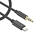 Lightning to 3.5mm Male Aux Audio Cable, Sprtjoy Lightning to Male 3.5mm Auxiliary Audio Stereo Cord for iPhone 7/7 plus to Headphone, Home/Car Stereo (3.3Ft/1M) (Black) - Not Support IOS 10.3