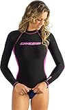 Cressi Man Long Sleeve Rash Guard, black/pink, XXL
