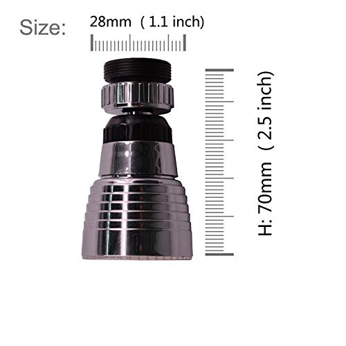image for Dogxiong Swivel 3-Color Temperature Sensitive Gradient LED Water Fauce