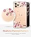 GVIEWIN Floden Lite Series Case Compatible with iPhone 11 Pro Max 6.5 Inch 2019,Clear Flower Design Soft & Flexible TPU Slim Shockproof Bumper Protective Floral Cover Case (Peach Blossom/Pink)