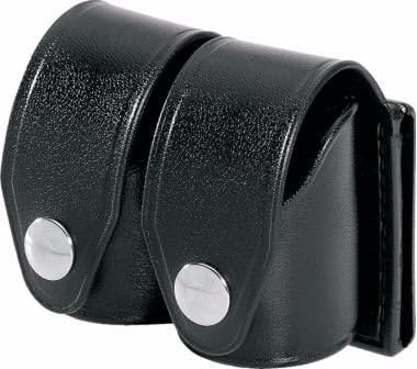 HKS Plain Double Speedloader Case, Black Holder Pouch 38 357 Revolver Loader : Large