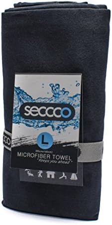 seccco Fast Drying Compact Microfiber Towel. Perfect for Indoor and Outdoor Activities, Gym, Beach, Yoga, Camping, Backpacking.