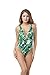 Zero City Women One Piece Swimsuits Monikini Sexy Cute Bathing Suits Lace-up U Back (XL, Green)