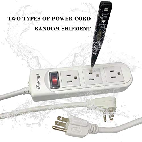Outdoor Power Strip Waterproof Weatherproof White Surge Protector,3 AC