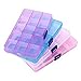 KLOUD City Jewelry Box Organizer (4 Packs Plastic Storage Box15 Compartments) Jewelry Earring Tool Containers (4 Colors)