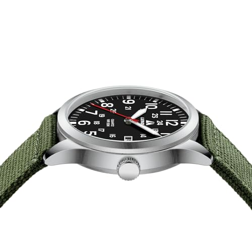 LN LENQIN Mens Watches Unisex Military Sport Nylon Strap Stylish Luminous Fashion Analog Quartz Watch for Men Waterproof Army Tactical Casual Wristwatch