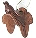 Western Horse Saddle Ornament (Hand-carved of Real Wood)