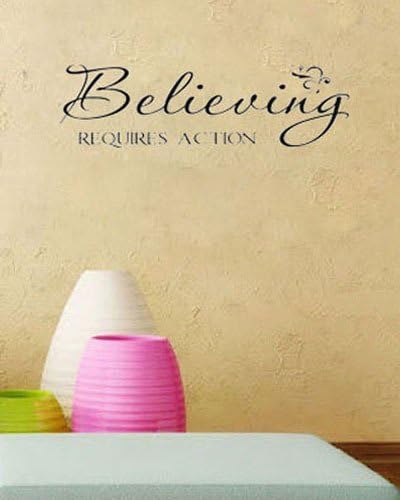 Wall Sticker Quotes Believing Re Qures Action DIY Wall Sticker Removable Mural Home Decoration Home Decor