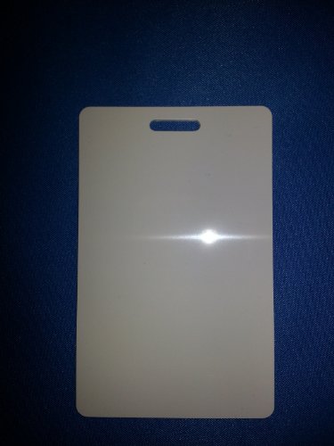 Pack of 50 White CR80 Standard Size PVC Cards with Slot Punch on Short Side by easyIDea
