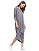Verdusa Women's Long Sleeve Knit Asymmetric Oversized Casual Shift Long Maxi Dress A#Grey L