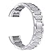 bayite Replacement Metal Bands with Rhinestone for Fitbit Charge 2, Silver Rose Gold